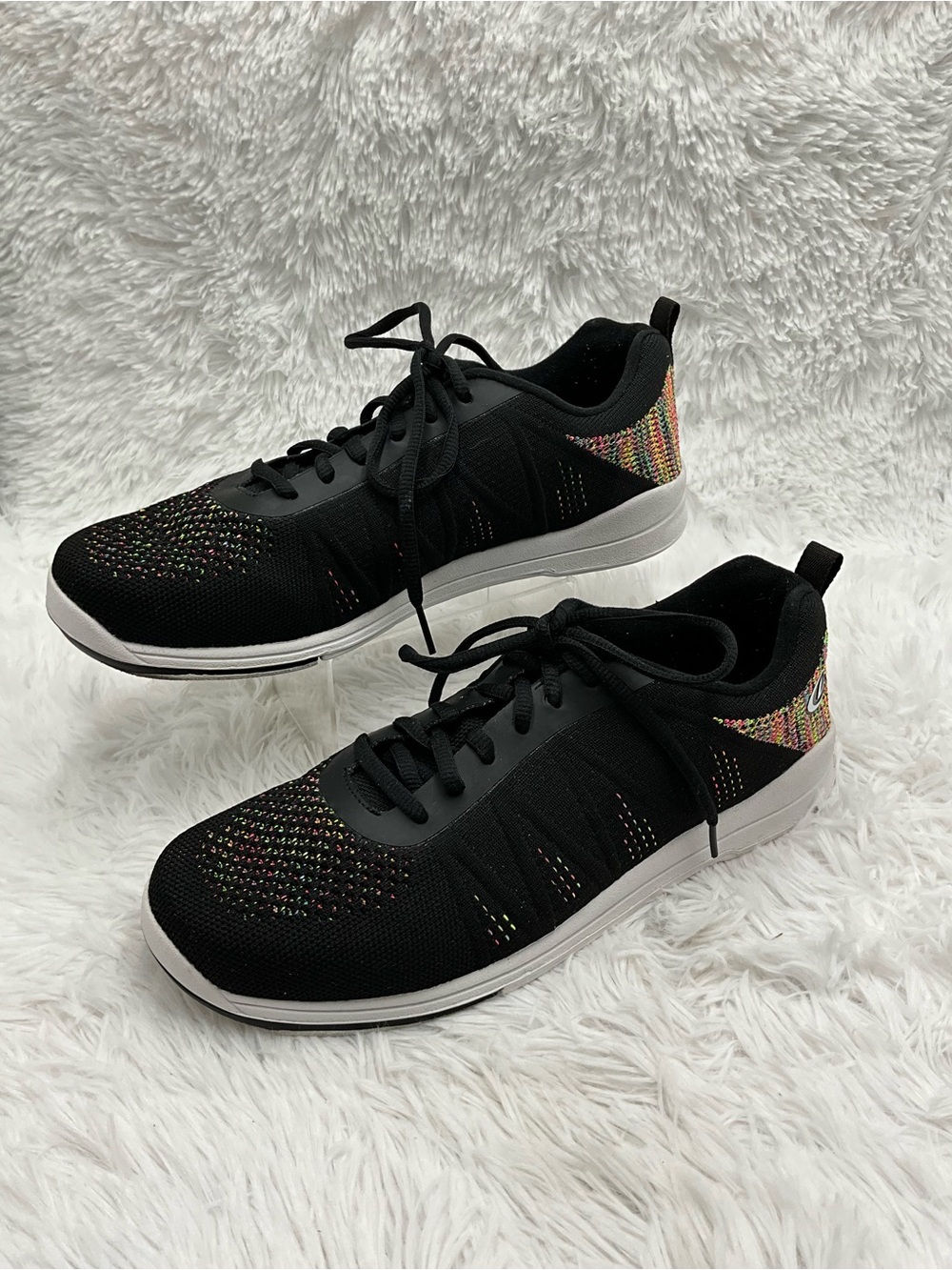 Dexter Bowling Shoes Size 11 M Black Multicolor Knit Slide-Rite
